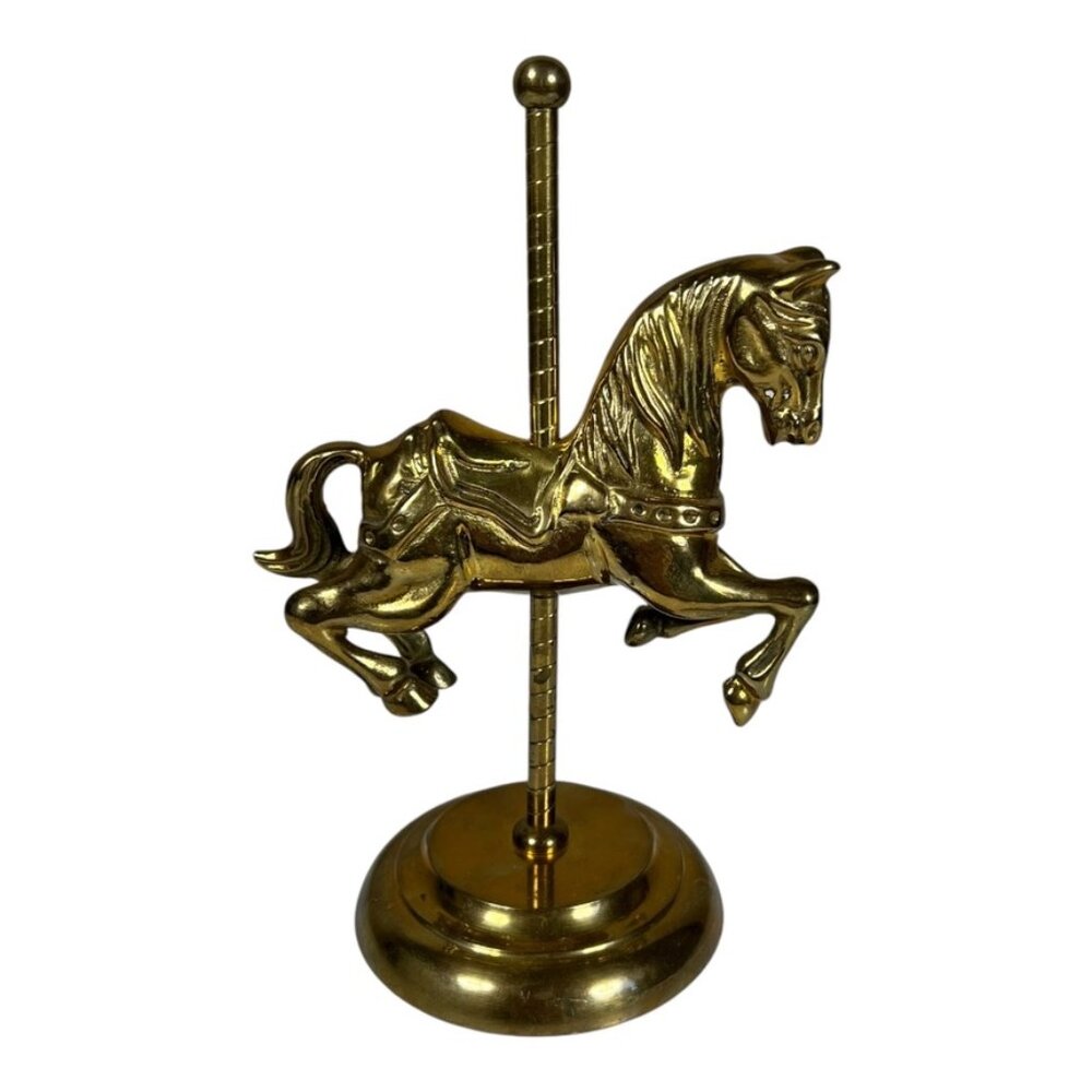 Vintage Brass Carousel Horse